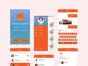 Kit d’interface utilisateur Orange Chat