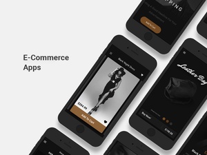 E-Commerce App Screens – Gold & Coal Project