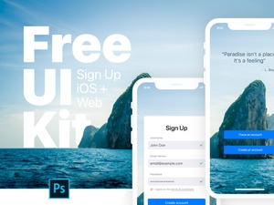 Sign Up UI Kit For iOS & Web