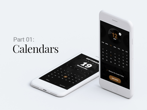 Gold & Coal UI Kit – Calendars