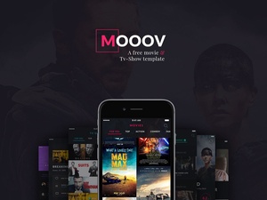 KIT DE INTERFAZ de interfaz de usuario de la aplicación MOOOV Movie & TV Show