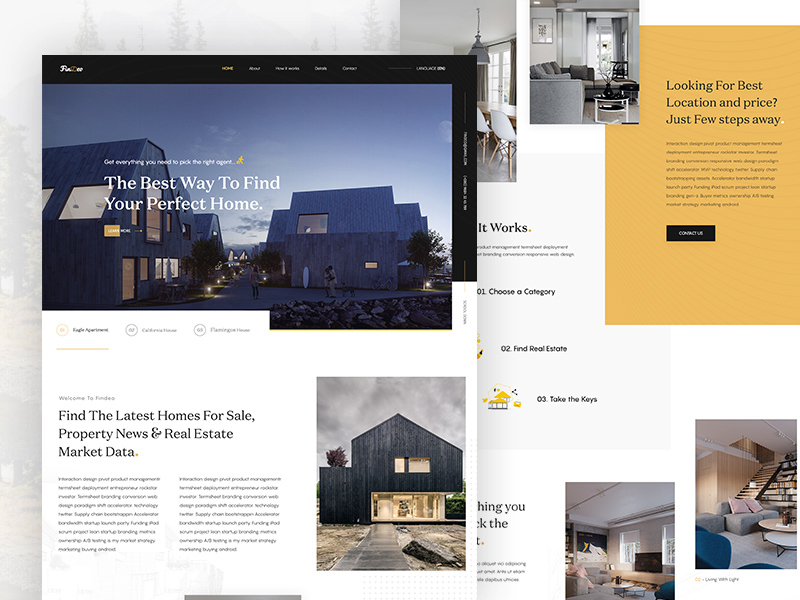 Real Estate Website Template - Free PSD Template - PSD Repo
