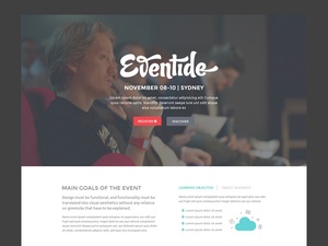 Eventide – Landing Page Template