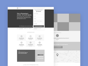 Wireframe-Style Landing Page