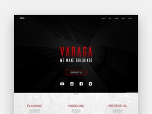 Modèle de page de destination Varaga