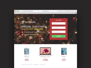 Giftstore Landing Page Template