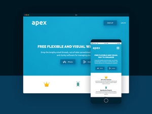 Page de destination de l’application Apex