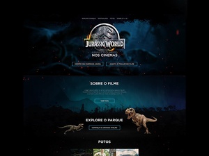 Jurassic World Landing Page