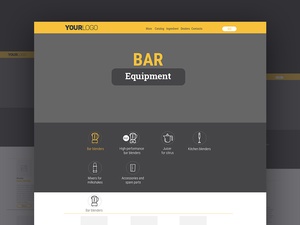 Bar Equipment Wireframe Template
