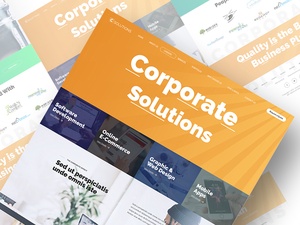 Plantilla de diseño de sitio web de soluciones corporativas