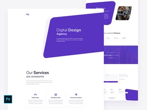 Modèle de page d’accueil de digital design agency