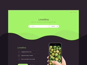 LimeWire Landing Page Vorlage