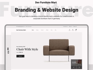Plantilla del sitio web de comercio electrónico de Dev Furniture