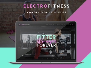 女性フィットネスウェブサイトテンプレート |エレクトロフィットネス