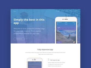 App Landing Page – Eros