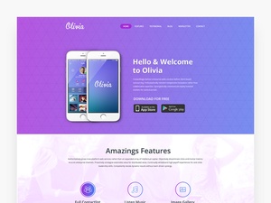 Olivia Landing Page Template