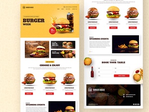 Plantilla de sitio web de comida rápida