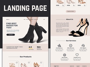 Beste Schuhe Landing Page -Vorlage
