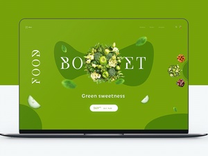 Modèle de site Web de bouquet alimentaire