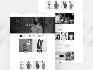 Black & White Ecommerce Website Template