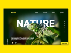 Diseño de plantilla de página de aterrizaje de la naturaleza