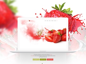 Vorlage für die Produktlandung – Erdbeere