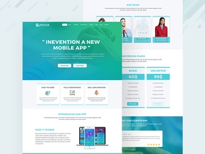 App Landing One Page Template