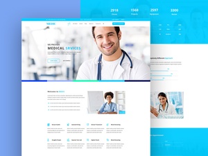 Concept de site Web médical