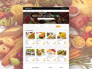 Sitio web de la aplicación de alimentos – Plantilla de página de aterrizaje