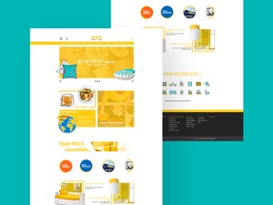 Concepto de interfaz de usuario del sitio web de IKEA