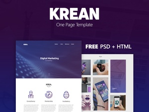 One Page Template | Krean