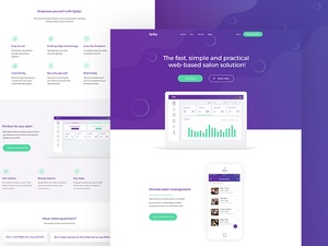 Free Landing Page Template – Spiky Salon Software