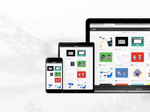 Dribbble Browser Landing Page