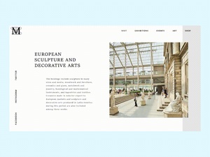 Concept de modèle de site Web du Metropolitan Museum