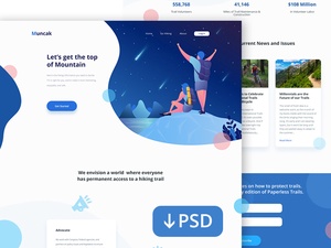 Hiking Site Landing Page Template