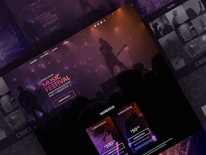 Modèle de site Web du Festival de musique