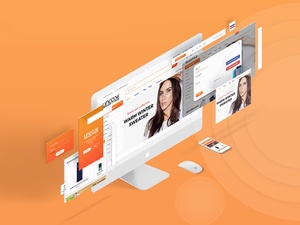 Website & Mobile E-Commerce Template Screens