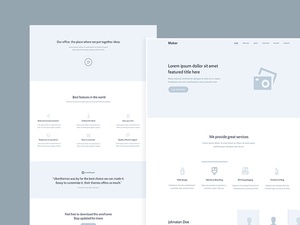 Wireframe Landing Page