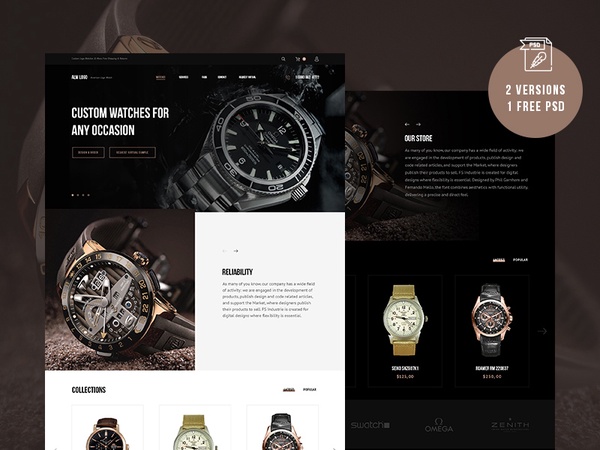 website-template-for-watches-free-psd-templates