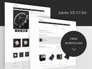 Black & White UI Kit For Adobe Xd