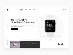 Apple WatchOS 5 – Minimal Web Concept Xd Freebie