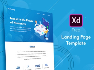 Adobe XD Landing Page Vorlage | BlueTrading