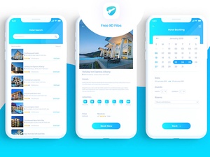 Kit de la interfaz de usuario de la aplicación de reserva de hotel Bokify