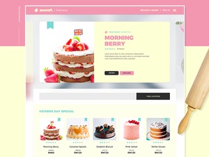 Adobe XD UI Kit For Food | Cake