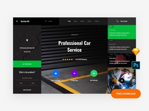 Modèle de site Web de service de voiture