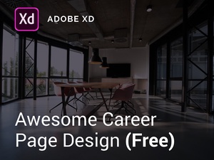 Шаблон страницы карьеры Adobe XD