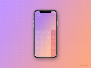 Mobile Calculator Xd Concept