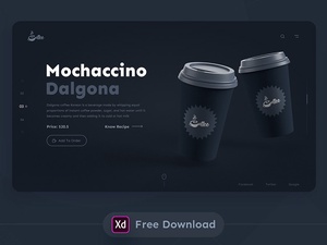 Dalgona Kaffee Landing Page Vorlage