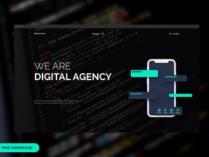 Шаблон дизайна веб-сайта цифрового агентства