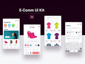 E-Comm UI Kit For Adobe XD